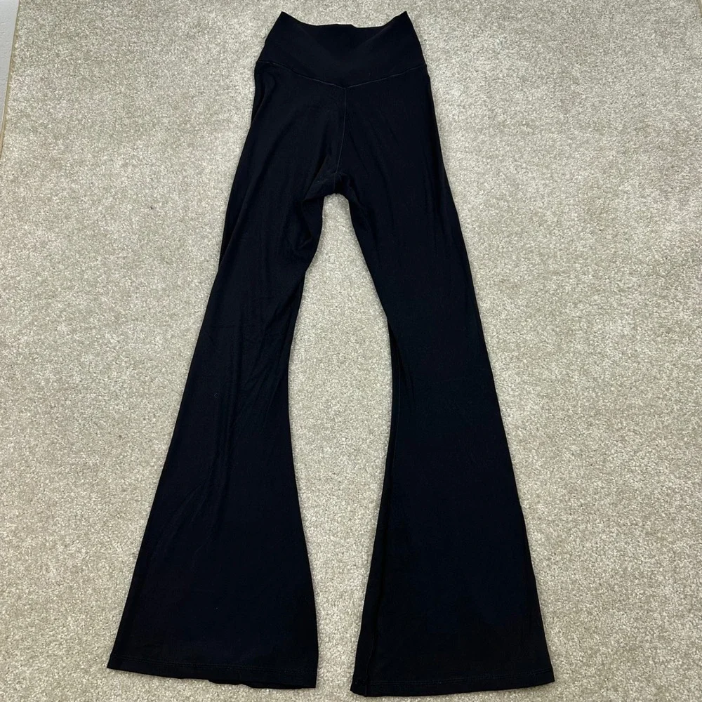OFFLINE by Aerie Real Me High Rise Crossover Flare Leggings Black Womens Medium